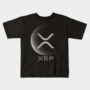 Vintage Ripple XRP Coin To The Moon Crypto Token Cryptocurrency Blockchain Wallet Birthday Gift For Men Women Kids Kids T-Shirt